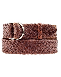 Queenslander - Kangaroo Leather Belt - Plaited Mens Ring (35mm Wide)