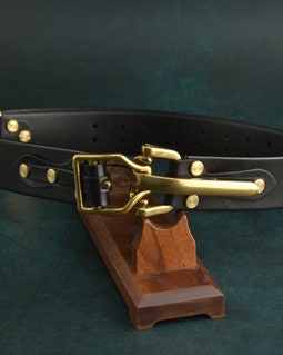 Handmade Littleton Cavalry Mens Leather Belt Man Outfit Belt