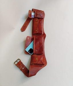 Genuine Leather Fanny Pack – Unisex – Adjustable – Multi-pocket – Practical and Elegant