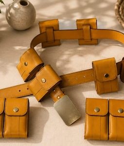 Handcrafted Leather Utility Belt with Multiple Pouches | Cosplay Costume Accessory
